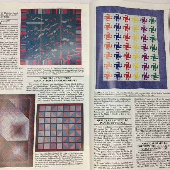 Quilters Newsletter Magazine Dec 1987 Issue No 197 Quilt Patterns Design Holly I - Picture 5 of 13